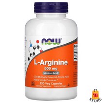 나우푸드 엘아르기닌 아미노산 500mg 베지캡슐 250정, 100 정