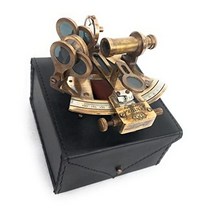 알라딘 해양 육분의 | 빈티지 탐색 악기 골동품 Astrolabe | 선박 선장 해상 황동 육분의 선물 상자