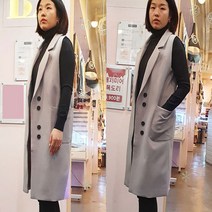 Joyce shop 오래달리기 슬림핏 여성 롱베스트 정장 베스트 봄 가을 간절기 조끼 롱조끼