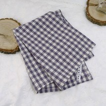 쿠션쿠니 순면 체크 행주 키친크로스 주방 핸드 타올 제로웨이스트 테이블 가전제품 덮개, B 퍼플, 1개