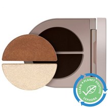 [정품]로즈 INC Satin & Shimmer Duet 파우더 크림 아이섀도우 184833, Satin Cocoa / White Gold Shimm