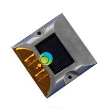 도로표시등 도로표지병 태양광 쏠라 LED 안전유도등 반사체 도로 노란색 깜박이는 빛 한쪽 led 반사판 태양열 구동 led 진입로 마커 도로 스터드, 금
