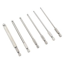 마그네틱 볼 엔드 육각 헤드 스크루 드라이버 비트 6 개 100mm 세트 전기 드릴 도구, 한개옵션0