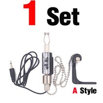 MNFT 낚시 바이트 알람 체인 행거 표시기 1 개 잉어 바이트 벨 LED 라이트 로드 팁 낚시 표시기 표준 2.5mm 플러그 알람, White