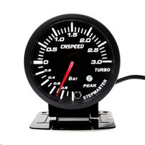 범용 디지털 게이지 CNSPEED-2.5 인치 60mm 자동차 터보 부스트 게이지 2Bar / Psi 흰색 및 황색 듀얼 Led, 01 boost gauge 3bar