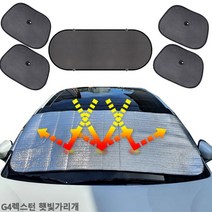 G4렉스턴 햇빛가리개 앞유리커버 6종 햇빛차단 차박용품, 앞창내부장착6종세트