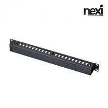 [NEXI] 넥시 NX865 1U 매니지먼트 판넬 A 19인치 표준 허브랙 서버랙 공용 블랙(볼트 악세사리 포함)