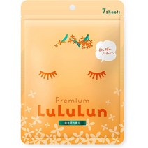 일본직발송 6. LULULUN(루루룬) 페이스 마스크 김목세이의 향기 프리미엄 룰루룬 금목犀 7장입 X3봉 B0BBZ, One Size, One Color