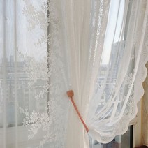 창문형블라인드 커튼 롤스크린 커튼세트거실 용 유럽 흰색 레이스 깎아 지른 커튼 침실 결혼식 장식 부엌 문을위한 꽃 창 커튼