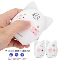 아기캠 아기홈캠 베이비 모니터 babyphone 베이비 모니터 야간 조명 무선 cry baby nanny 유아 오디오 모니터 bebe 양방향 토크 홈 보안 장치, 나는 플러그