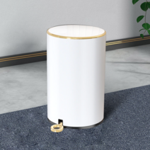 이태리인테리 페달쓰레기통 페달 인테리어 휴지통, 12L, 화이트
