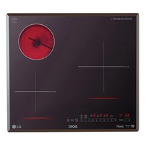 LG DIOS 하이브리드 전기레인지 빌트인 BEY3MST 인덕션 2구 + 하이라이트 1구 /미라듀어 글라, 프리스탠딩8.5cm