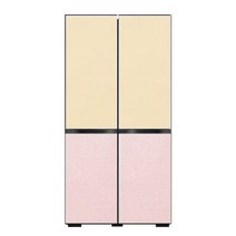 삼성 비스포크 냉장고 글래스 글램바닐라+핑크 RF85B92L1AP 바름