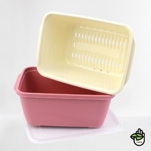 살림도우미 냉장고 채반 밀폐 반찬 야채 보관 용기 통 3L