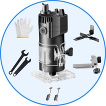 전기 유선 트리머 라우터 홈파기 홈파는기계 목공 목재 도구 나무 루터기, 800W 고급 + 케이스