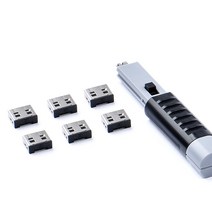 [스마트키퍼] USB포트락 6개   베이직 키| USB보안 | 포트 잠금장치, USB포트락 6개   베이직 키 1개, 블랙(BK)