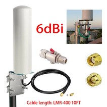 헬륨 핫스팟 광부 6DBI 860-930MHz 옴니 안테나 세트 10 피트 LMR400 케이블 Syncrobit Bobcat Nebra 용, 한개옵션0