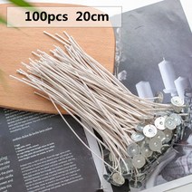 호롱 불 호야 남포 등 랜턴 캠핑 용 실내 레트로 100pcs 무연 양초 심지 면화 소이 왁스 심지 대형 기본 가정 짠 양초 심지 유 램프 왁스 스레드, 20cm, 20cm