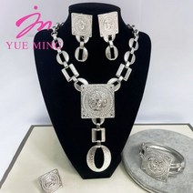 목걸이 귀걸이 세트 여성을위한 ym 쥬얼리 18k 골드 컬러 아프리카 쥬얼리 액세서리 팔찌 반지 여성 결혼식 선물 파티