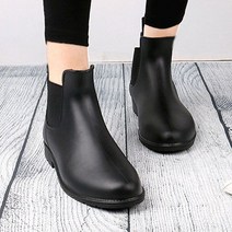 밴딩 남여공용 심플한 캐주얼 스타일 장화 여성발목 여성레인부츠 부츠 여성 여자 헌터레인