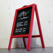 안다미로 레드프레임 블랙보드 카페 입간판 나무 메뉴판