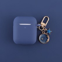 감각적인 에어팟케이스 실리콘 가죽 빈티지 명품 밍크 헤어 볼 키 체인 이어폰 케이스 apple airpods 1 2 블루투스 헤드셋 커버 귀여운 천사 꽃 장식, 에어팟 1or2용 a6