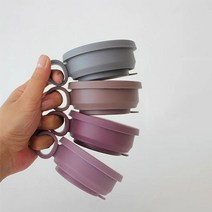 젤리펀트 실리콘 여행용 등산용 캠핑용 컵, 밀크브라운, 1개