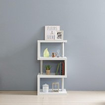 모던시크 디자인 북카페 고품격 3단 책장 디자인책장, 화이트