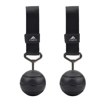 FITactic 7.6cm(3인치) 암벽 등반 솔리드 트레이닝 캐논볼 폭탄 파워 풀업 볼 홀드 그립 손가락 팔뚝 이두박근 등 근육용 스트랩 (볼 2개 레드 7.6cm(3인, Black (Groove 3 )