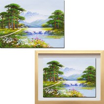 (진품) 생기 풍경화그림 산수화액자 풍수 부자되는 유화 그림 풍경 액자 현관 거실 사업장 침실 고급그림, 5번액자