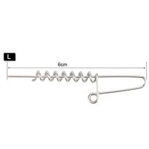 발판좌대 Spinpoler-스프링 잠금 핀 스테인레스 스틸 소프트 미끼 루어 스프링 핀 낚시 후크 연결 고정 래치 태클 20 개입, 02 Large