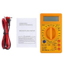 클램프 멀티 미터 디지털 테스터기 누설전류계 dt-830b lcd ac dc 750 옴, 노란색