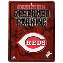 Rico MLB Hi-Res 금속 주차 표지판, Cincinnati Reds