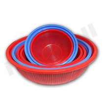 대일 뉴 소쿠리 원형 4 5 호 플라스틱 바구니 야채 과일 대형, ( 5호 48.2cm 빨강 )