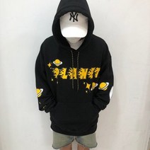 남녀공용 오버핏 레터링 발포 후드티 3컬러