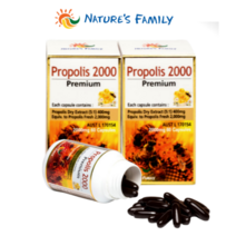 호주 네이쳐스패밀리 프리미엄 프로폴리스2000 60캡슐X2병 호주산 PROPOLIS, 2개, 120정