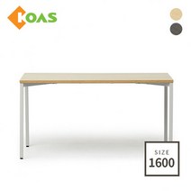 [코아스] 1600 기본형 데스크 KOSD1602 사무용책상, 애쉬(KM232)/블랙 다리