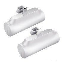 액티몬 휴대용 거치형 미니 도킹형 보조배터리 5000mAh 고속충전 Type-C 아이폰 8핀, 액티몬_8핀, 화이트(5000mAh)