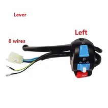 전기 팩 부품 DIY 호환 변환 12V 오토바이 스쿠터 좌우 핸들 바 컨트롤 스위치 혼 턴 신호 GY6 50CC 125CC, 06 1PCS Lever L, 한개옵션1