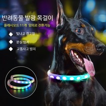 도그아이 강아지 LED 블링커 펜던트 4종 세트, 오렌지, 그린, 블루, 핑크
