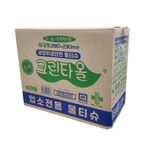 유한 크린타올 업소용 물티슈 특대형 400매 식당 일회용 대용량 1021459