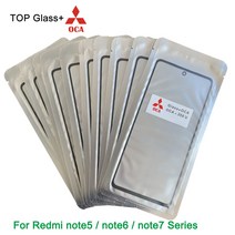 휴대폰액정수리 폰수리 LCD Redmi Note 5/5 plus / 5 pro Note6 6 Note7 7 7S 전면 터치 스크린 렌즈 유리 OCA 접착제 포함 10 피스, [06] Note7  mix color