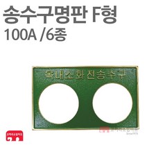 송수구명판 연결송수구 F형 100A 쌍구 매립형 6종, 02-명판_연결살수설비송수구