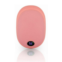 귀여운 손난로 크레용 LED 충전식 손난로 보조배터리 대용량 10000mAh 양면발열, 베이비핑크