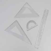 30CM 직선자-1P 삼각자-2P 각도기-1P SET