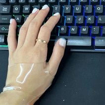 직장인 고등학생 엄지형 손목보호대 투명 실리콘