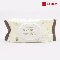 다이소 에끌라 깨끗한 물티슈 1017947, 18팩, 150매