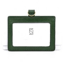 베지터블 소가죽 목걸이 카드지갑 클래식 열쇠고리형 사원증 케이스 릴홀더 교통카드지갑 수납 ID 목걸이 카드지갑