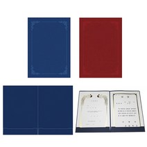 [문구조아] 매직패브릭 350g 상장케이스 거치식 1매 파랑, 7개
