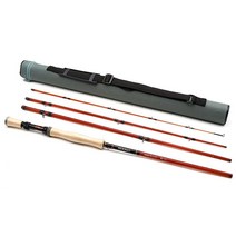 7wt Moonlit Lunar SGlass 유리 섬유 플라이 낚싯대 (24m(8피트 6인치) 4피스 마룬 파이팅 버트), 7wt (8 6 4 Piece Maroon Fi